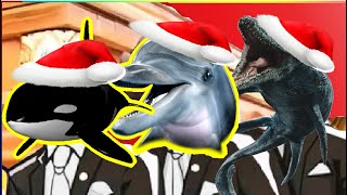 Orca Vs Dolphin Vs Mosasaurus  Merry Christmas Song Cover [upl. by Other]