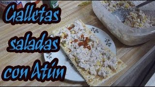 Como preparar galletas saladas con atún [upl. by Litt704]