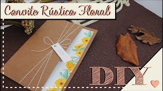 Como fazer Convite de Casamento Rústico Floral DIY  Faça você mesmo  Tutoriais casamento [upl. by Atiner]