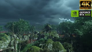 Ghost of Tsushima  Scarlet Rock Shrine Charm of Tsukuyomi 4K60FPS PC [upl. by Ericka]