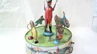 Antique Marx RingaLing Circus Tin WindUp Rare Toy [upl. by Bidle]