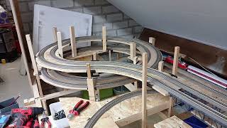 building track modelbaan anlage H0 part 94 c rails trix [upl. by Yessac]