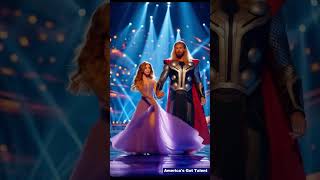 Pretty Girl and Thor dancing on Americas Got Talent Stage talent [upl. by Nanette921]