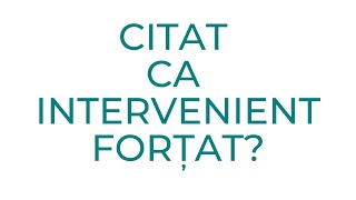 Citație depunere întâmpinare ca intervenient forțat în proces cu asigurătorul RCA  Avocat Priboi [upl. by Tugman]