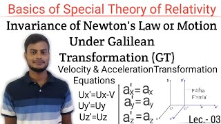 Invarience Newtons Law of Motion Under Galilean Transformation GT [upl. by Artus]