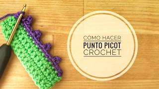 Cómo hacer el punto picot en crochet ganchillo [upl. by Claudette550]