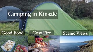 Camping in the Vango Nevis 200 Tent along the wild coast of Kinsale Co Cork Ireland [upl. by Doerrer]