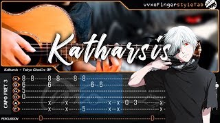 Tokyo Ghoulre Season 2 OP  Katharsis  Fingerstyle Guitar Cover  TABS Tutorial [upl. by Marola]