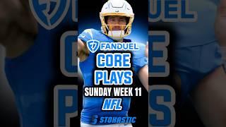 FanDuel NFL DFS Core Plays Sunday Main Slate l 111724  NFL DFS Picks Week 11 [upl. by Aislehc]