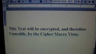 Cipher Macro Virus [upl. by Ecinahs]