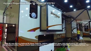 2017 Highland Ridge RV Mesa Ridge 5th MF376FBH [upl. by Gavini72]