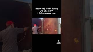 Trash Compactor Cleaning process powerwashing pressurewash compactorcleaning compactor [upl. by Breed]