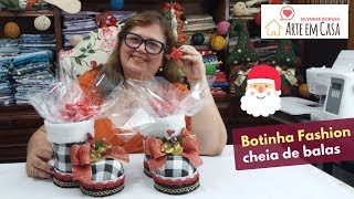 DIY  A Bota do Papai Noel fashion e cheia de Balas [upl. by Ehman]