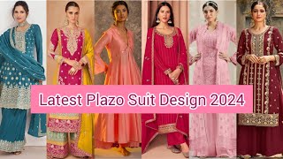 💯 Latest Plazo Suit Design 2024  Umbrella Dress Design  plazzo Suit Ideas  PartyWear Plazo Design [upl. by Utham]