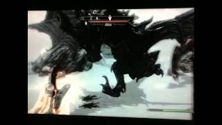 Skyrim Glitch  Alduin Freezes [upl. by Nahsaj]