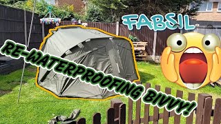 LEAKY BIVVY WATERPROOFING BIVVY WITH FABSIL [upl. by Onilecram]