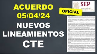 Nuevos lineamientos para el Consejo Técnico Escolar Acuerdo 050424 [upl. by Mctyre]