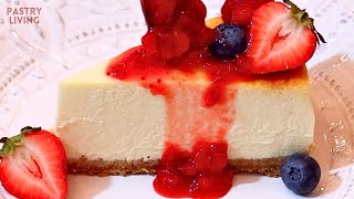 Perfectly Smooth amp Creamy New York Cheesecake [upl. by Aehtela145]