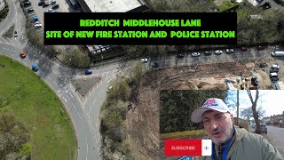 Redditch Middlehouse Lane Site of new Fire station and Police Station dji min 3 pro [upl. by Acnayb]