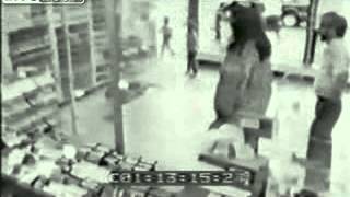 Threshers Off License fire CCTV [upl. by Hameean325]