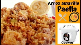 Mi primer Arroz amarillo paella en la cookeo de moulinex [upl. by Goldshell]