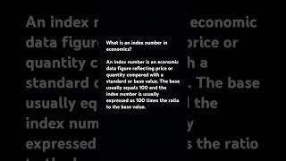 Index number indexnumber economics [upl. by Chong]