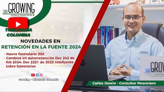 🔔 NOVEDADES EN RETENCION EN LA FUENTE 2024 NUEVO FORMULARIO 350 DEC 242 DE 2024 DEC 2231 DE 2023📙 [upl. by Eerdua]