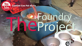 DIY Metal Foundry Project  Melting aluminum in a mini metal furnace  Roma Custom Bike [upl. by Alim792]