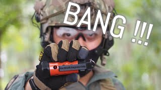 quotTHUNDER CAPquot 3D Printed Airsoft Flashbang Impact Grenade [upl. by Egroej]