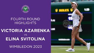 Victoria Azarenka vs Elina Svitolina  Fourth Round Highlights  Wimbledon 2023 [upl. by Borek]