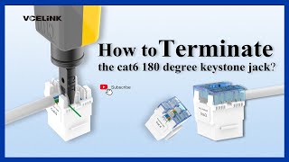 How to Terminate the CAT6 180 Degree RJ45 Keystone Jacks｜VCELINK [upl. by Eelta820]