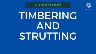 Timbering and Strutting Foundation [upl. by Fuller]