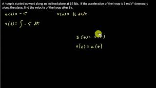 Antiderivatives  Acceleration Velocity Position Functions  Word Problem Example 2 [upl. by Ahseral]