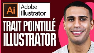 Comment Faire Un Trait Pointillé Sur Illustrator  2024 [upl. by Nosnhoj]