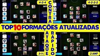 Melhores Formações para Contra Ataque Rápido  eFootball 2024 Mobile ❤️ Formação 4222 [upl. by Yrallam]