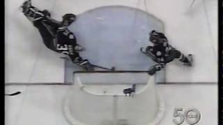 JS Giguere Ridiculous Stick Save  2003 West Final Game 1 [upl. by Nawiat]