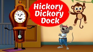 Hickory Dickory Dock • Nursery Rhyme With Lyrics • Songs for Children  Riya Nursery Rhymes [upl. by Llenrrad86]