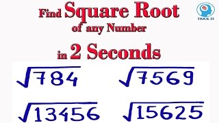 Trick to find Square Root of any Number [upl. by Kaine]