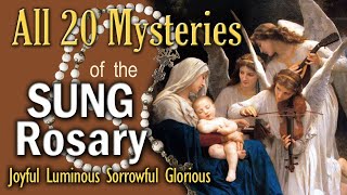 ❤️ALL 20 MYSTERIES of the FULL  SUNG ROSARY  COMPLETE in ONE Long Video [upl. by Assilat454]