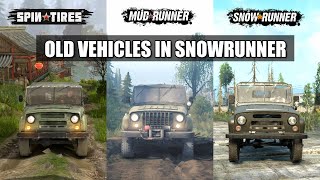 All Spintires amp Mudrunner vehicles in Snowrunner with comparison [upl. by Nyllewell]