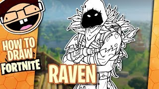 How to Draw RAVEN Fortnite Battle Royale  Narrated Easy StepbyStep Tutorial [upl. by Stander802]