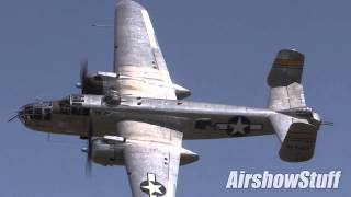 B25 Bomber quotMiss Mitchellquot Full Demo  Deke Slayton Airfest 2014 [upl. by Aletta475]