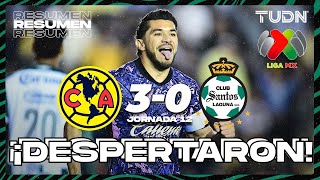 HIGHLIGHTS  América 30 Santos  Liga Mx AP2024  J12  TUDN [upl. by Rabi]