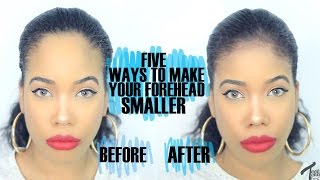 How To  5 EASY Ways To Make Your Forehead Look SMALLER [upl. by Yerbua]