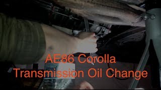 Corolla AE86 Gearbox Oil Change plus selecting the best oil [upl. by Aniehs768]