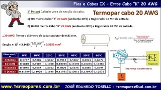 Cabo CrAl quotKquot 20 AWG  Ligação 500 metros e 10000 metros Qual o erro [upl. by Eeima]