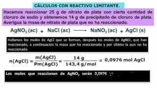 problema de reactivo limitante nitrato Ag NaCl [upl. by Ycam]