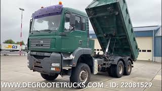 Degroote Trucks MAN TGA 26360  6x6 tipper truck for sale [upl. by Jamnes100]