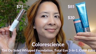 Colorescience Tint Du Soleil Foundation SPF 30  Total Eye 3in1 SPF 35  Color Balm SPF 50 Tiana [upl. by Aibar662]