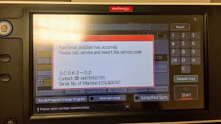 reset error code sc56202 on ricoh mp c4503 [upl. by Ettenrahs487]